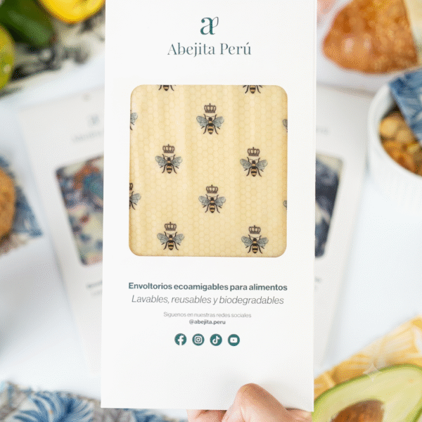 Tela encerada estampado Abejas Pack Eco - Cocina Consciente